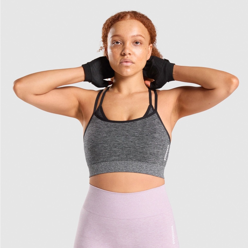 Gymshark adapt marl seamless bra, S